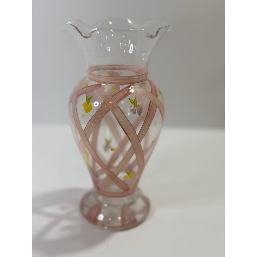 Beautiful Tracy Porter Hand Painted Bud Vase 6.5 Inches